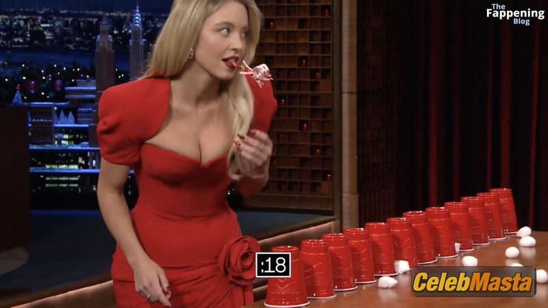Sydney Sweeney Sizzles In Red Dress At ‘the Tonight Show’ Photo Gallery photo 1