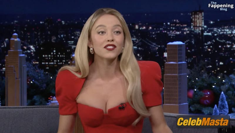 Sydney Sweeney Sizzles In Red Dress At ‘the Tonight Show’ Photo Gallery photo 3