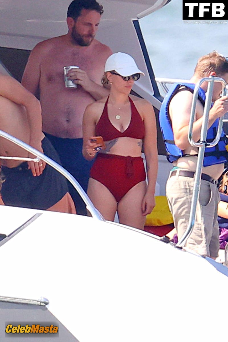 Scarlett Johansson Sexy Seen Flaunting Her Hot Figure Wearing A Red Bikini In East Hampton Photo Gallery photo 4