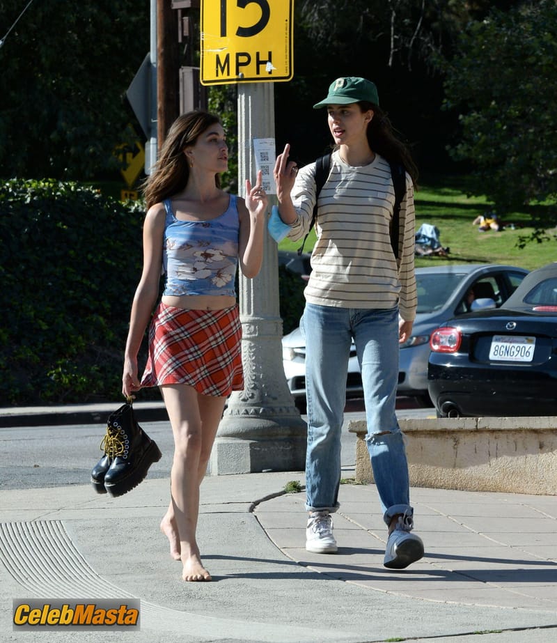 Margaret Qualley showed her tits without a bra at Silverlake in Los Angeles Photo Gallery photo 2