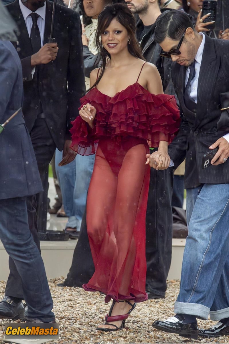 Jenna Ortega Sexy Stuns In A Steamy Sheer Dress At The Givenchy Fashion Show In Paris Photo Gallery photo 1