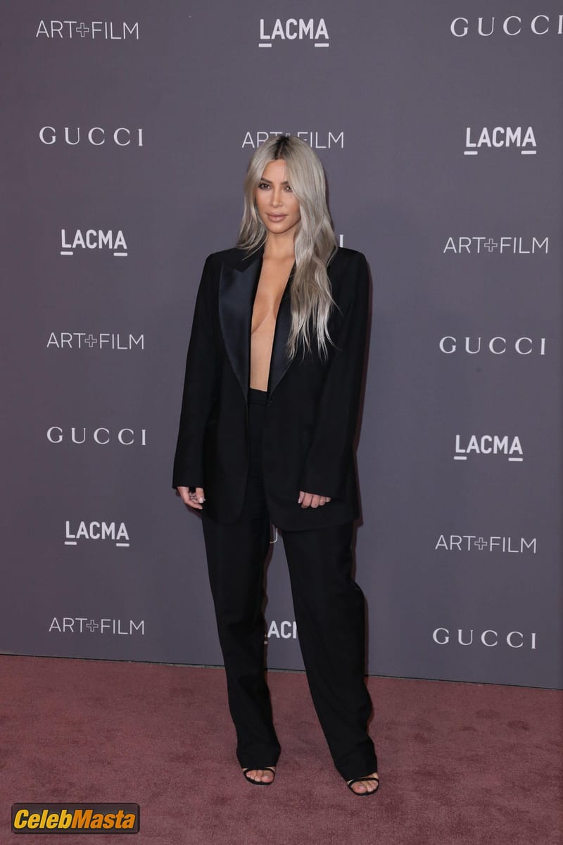 Kim Kardashian Braless for 2017 LACMA Art at the Los Angeles County Museum of Art Photo Gallery photo 3
