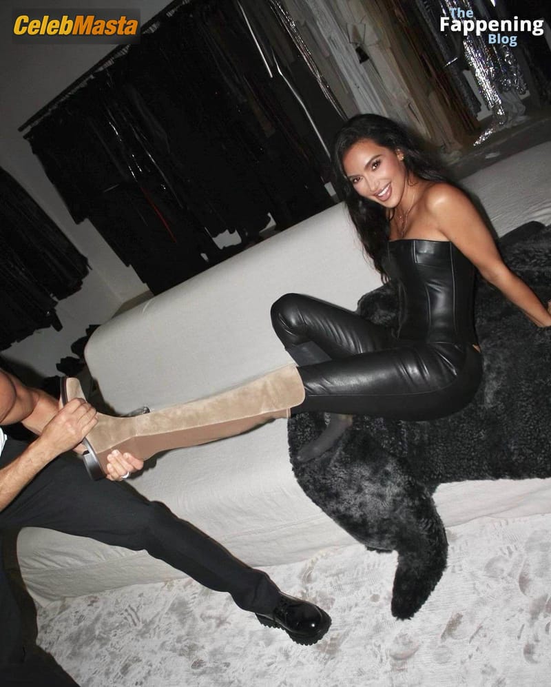 Kim Kardashian Rocks Sexy Leather Outfit In Photoshoot photo 2