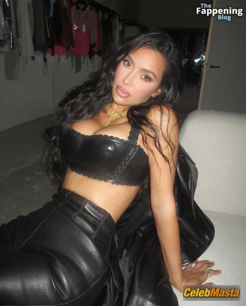 Kim Kardashian Rocks Sexy Leather Outfit In Photoshoot photo 4