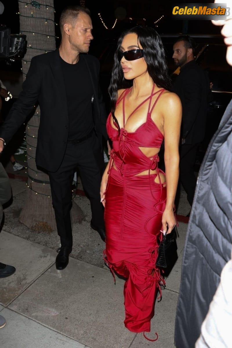 Kim Kardashian Flaunts Her Sexy Boobs In Red Dress At Funke In Beverly Hills Photo Gallery photo 3
