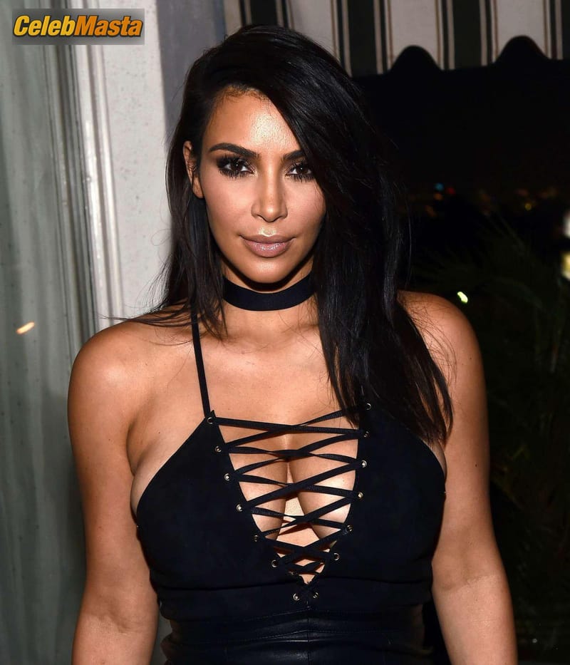 Kim Kardashian Sexy Black Dress at GQ party in Los Angeles Photo Gallery photo 2
