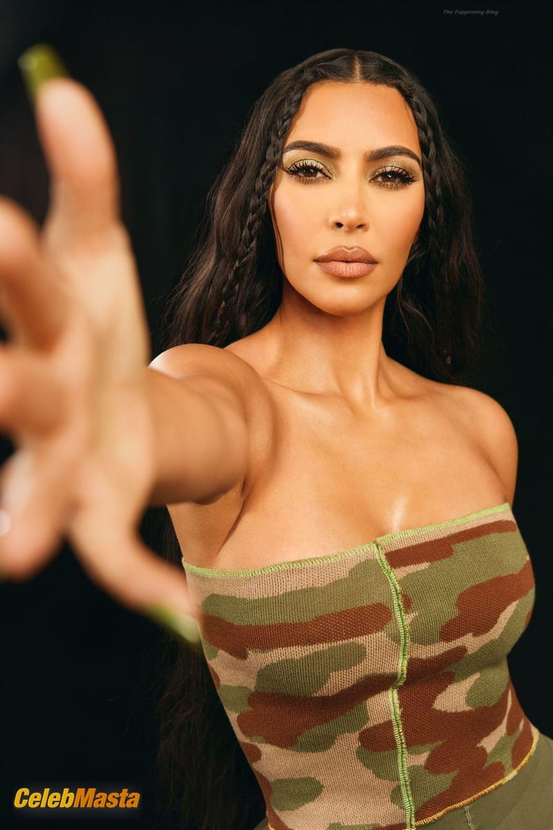 Kim Kardashian Sexy Poses In New Cosmetics Photoshoot Showing Nice Cleavage photo 3