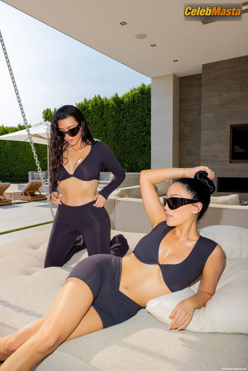 Kim Kardashian Sexy Poses With Steph Shepherd Promoting SKIMS Twist Collection In A Photoshoot photo 1