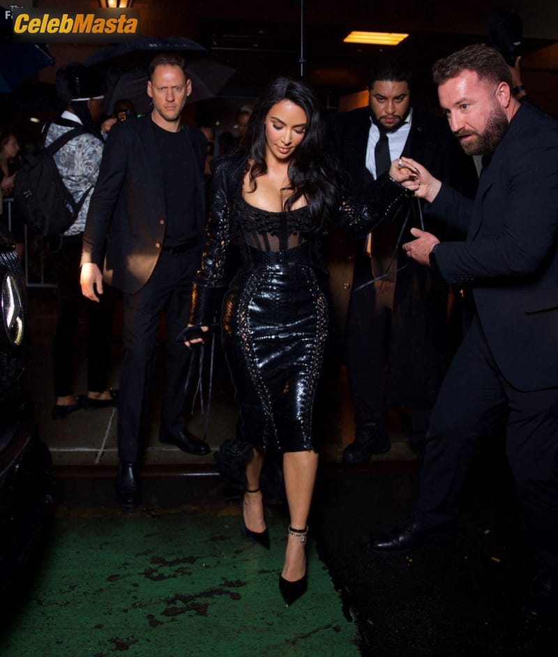 Kim Kardashian Sexy Seen Flaunting Her Milf Boobs In A Busty Crocodile Skin Dress At The Met Gala After Parties In New York Photo Gallery photo 2