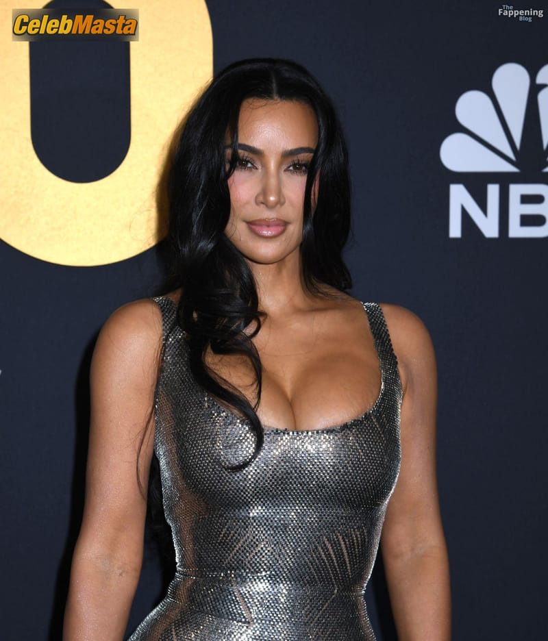 Kim Kardashian Sexy Flaunts Her Amazing Cleavage And Curves In A Tight Silver Dress At SNL50: The Anniversary Show In New York Photo Gallery photo 1