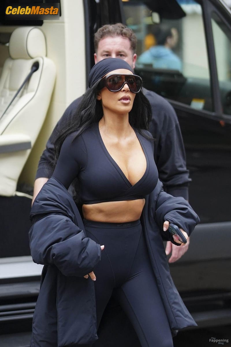 Kim Kardashian Sexy Flaunts Her Hot Breasts As She Leaves The SKIMS X Nike Fashion Show In NYC Photo Gallery photo 1