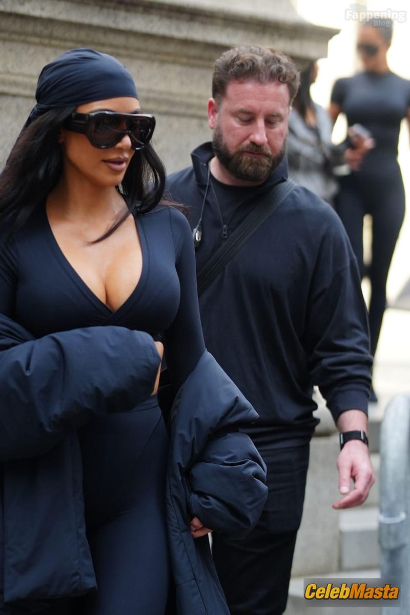 Kim Kardashian Sexy Flaunts Her Hot Breasts As She Leaves The SKIMS X Nike Fashion Show In NYC Photo Gallery photo 3