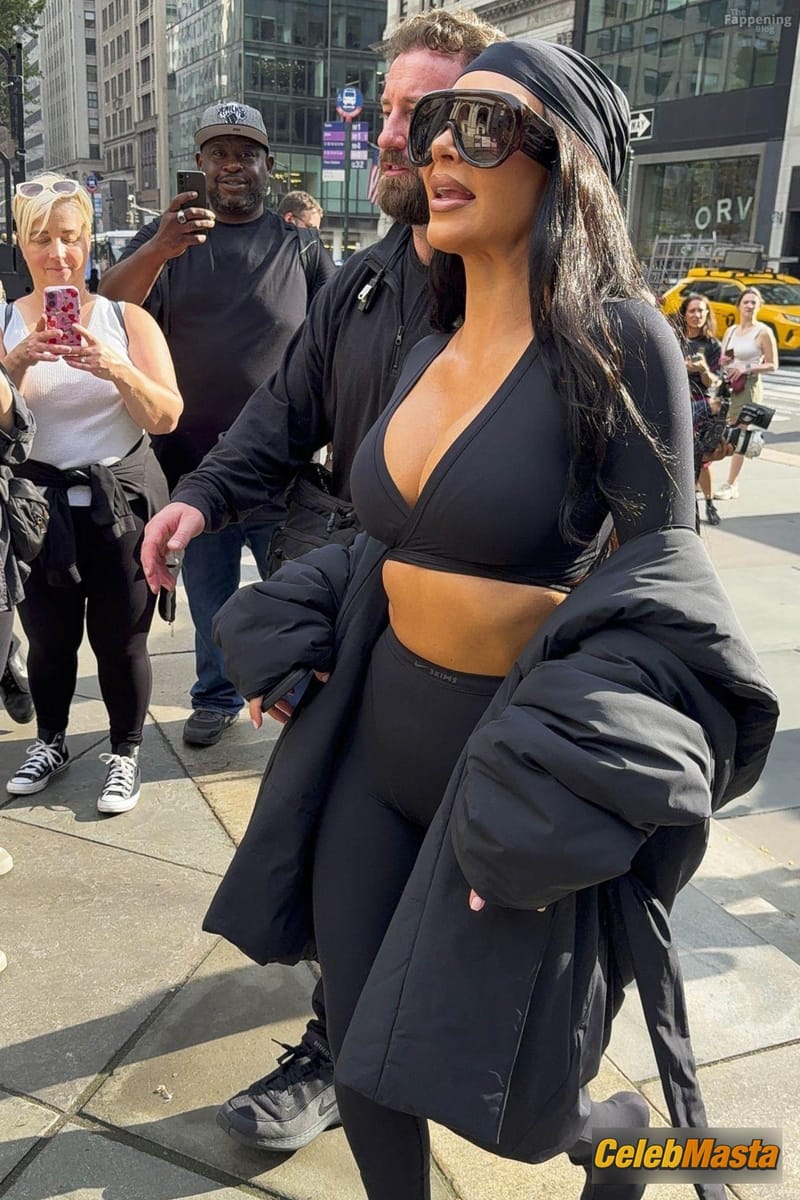 Kim Kardashian Sexy Flaunts Her Hot Breasts As She Leaves The SKIMS X Nike Fashion Show In NYC Photo Gallery photo 4