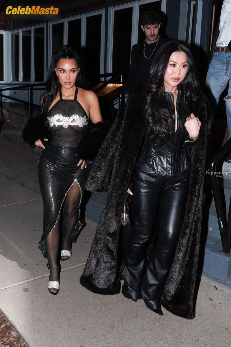 Kim Kardashian Sexy Seen In A Hot Sheer Dress As She Heads To Kate Hudson’s New Year Eve Party In Aspen Photo Gallery photo 1