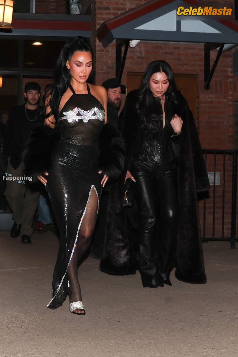 Kim Kardashian Sexy Seen In A Hot Sheer Dress As She Heads To Kate Hudson’s New Year Eve Party In Aspen Photo Gallery photo 2