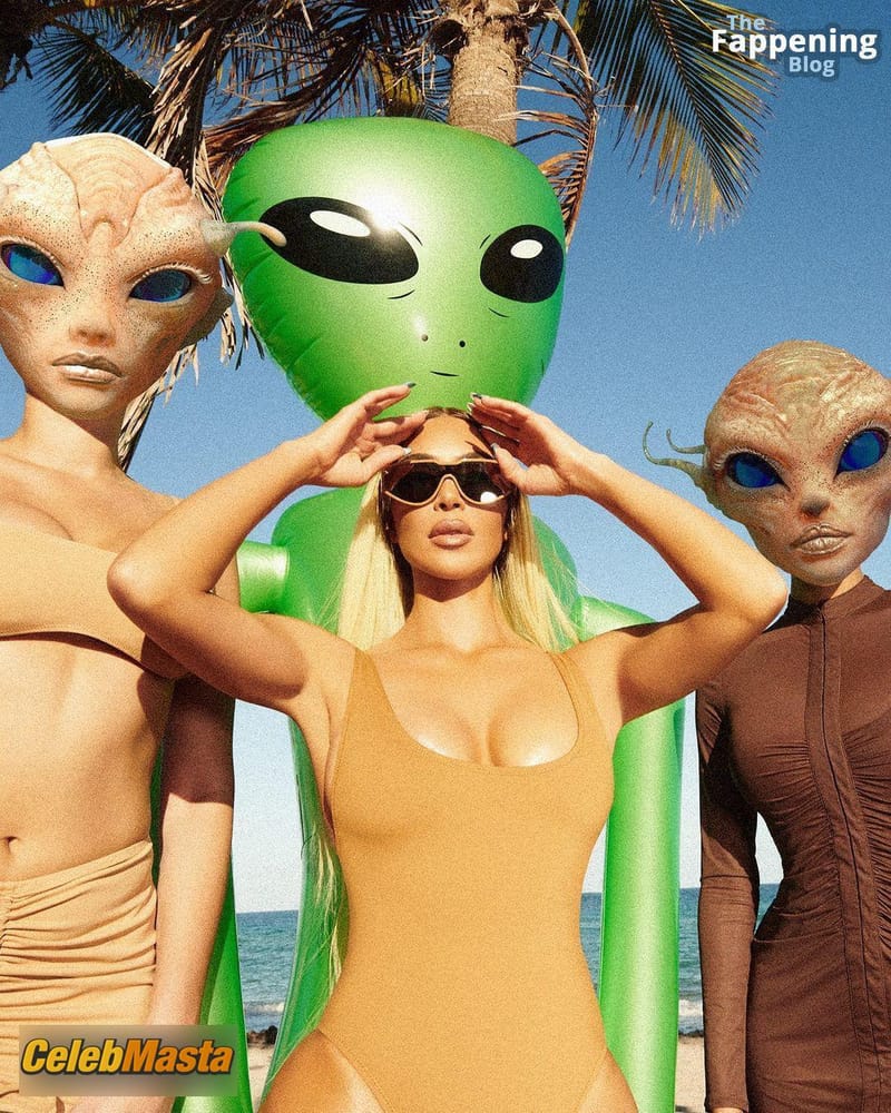 Kim Kardashian Sexy Poses Her Alluring Physique Wearing Hot Bikinis for Her SKIMS Swim Campaign Photo Gallery photo 4
