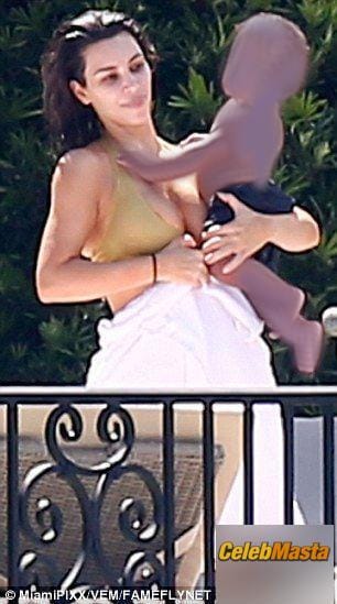 Kim Kardashian Sexy Great Boobs And Butt in in Miami Pool Photo Gallery photo 4