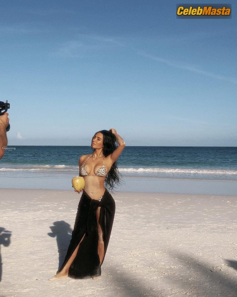 Kim Kardashian Sexy Poses Her Sizzling Assets For Her SKIMS Swim Photoshoot photo 2