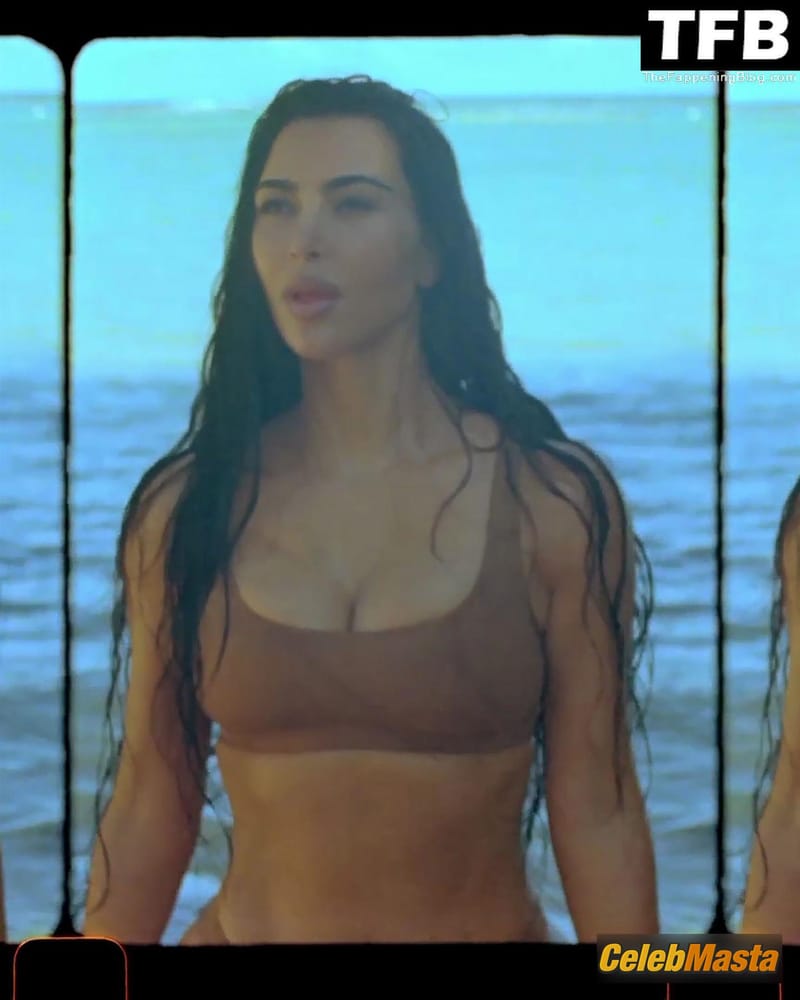 Kim Kardashian Sexy Poses Showing Off Her Hot Tits And Ass In A Photoshoot For SKIMS SWIM photo 3