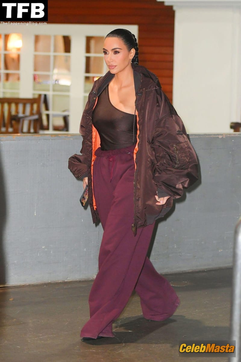 Kim Kardashian Sexy Seen Braless Flaunting Her Boobs After A Shoot at Chelsea Piers Sports Complex in NYC Photo Gallery photo 1