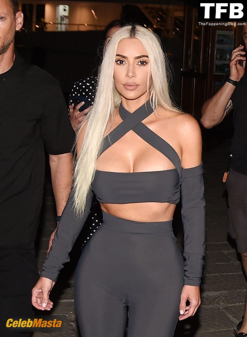 Kim Kardashian Sexy Seen Flaunting Her Hot Tits And Curves At Wedding Celebrations in Portofino Photo Gallery photo 4