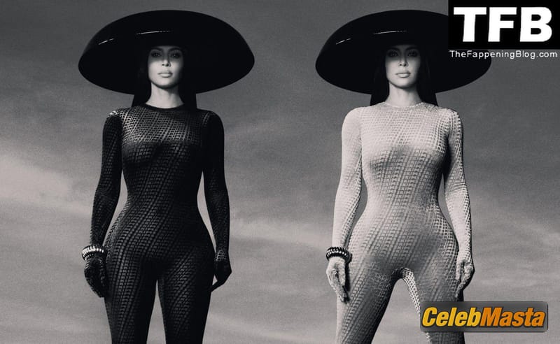 Kim Kardashian Sexy Poses Showing Off Her Hot Figure In A Photoshoot For Vogue Magazine photo 3