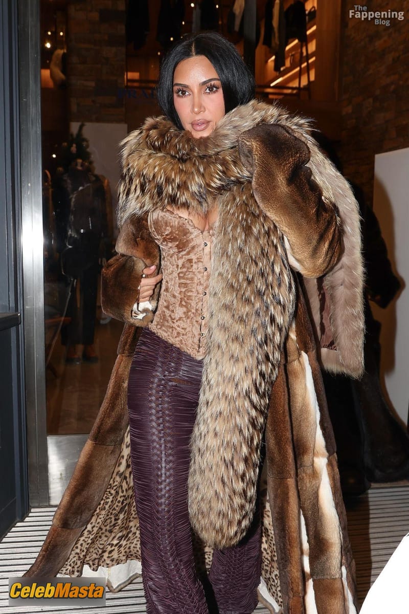 Kim Kardashian Sexy Spotted Showing Off Her Hot Cleavage As She Exits The Prada Store In Aspen Photo Gallery photo 2
