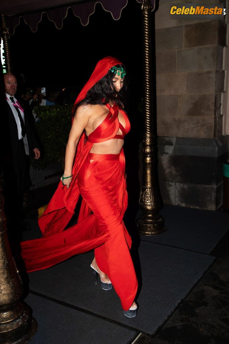Kim Kardashian Sexy Shines In A Stunning Red Dress At Anant Ambani’s Wedding In Mumbai Photo Gallery photo 1