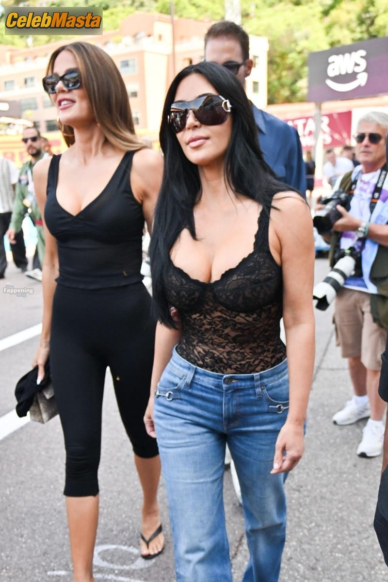 Kim Kardashian Sexy Seen Showing Off Her Sultry Cleavage At F1 Grand Prix In Monaco Photo Gallery photo 1