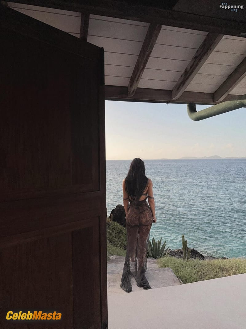 Kim Kardashian Sexy Shows Off Her Hot Boobs And Booty In A Beachside Photoshoot photo 2