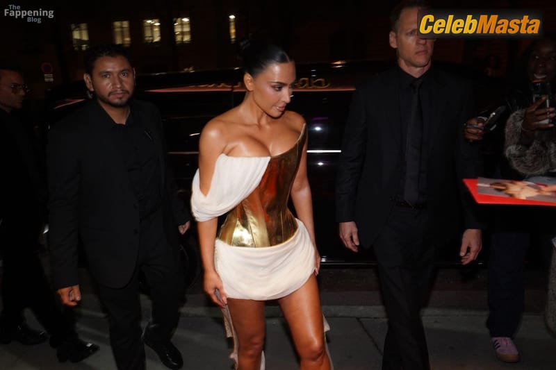 Kim Kardashian Sexy Seen Showing Off Her Busty Boobs For Her 45th Birthday Bash At Crazy Horse In Paris Photo Gallery photo 2