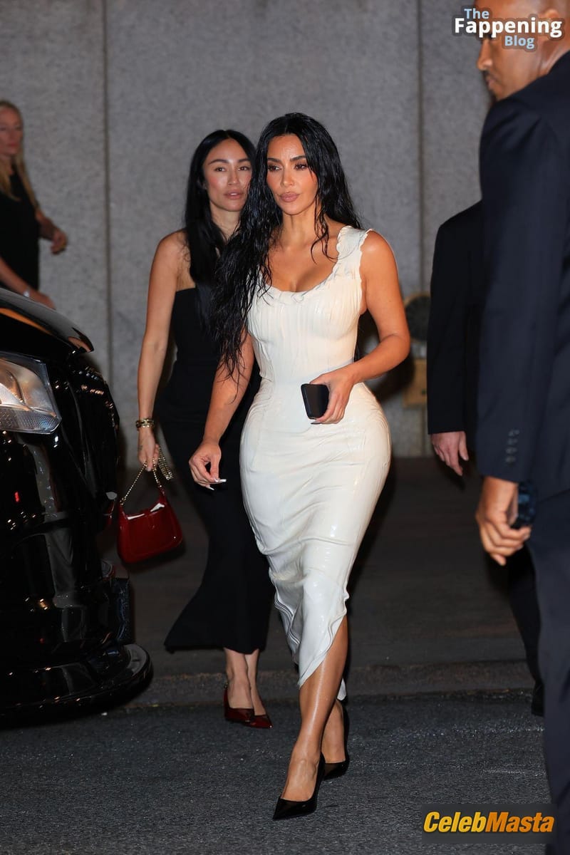 Kim Kardashian Sexy Spotted In A Hot White Dress As She Leaves The Kering Foundations Caring For Women Dinner In New York City Photo Gallery photo 2