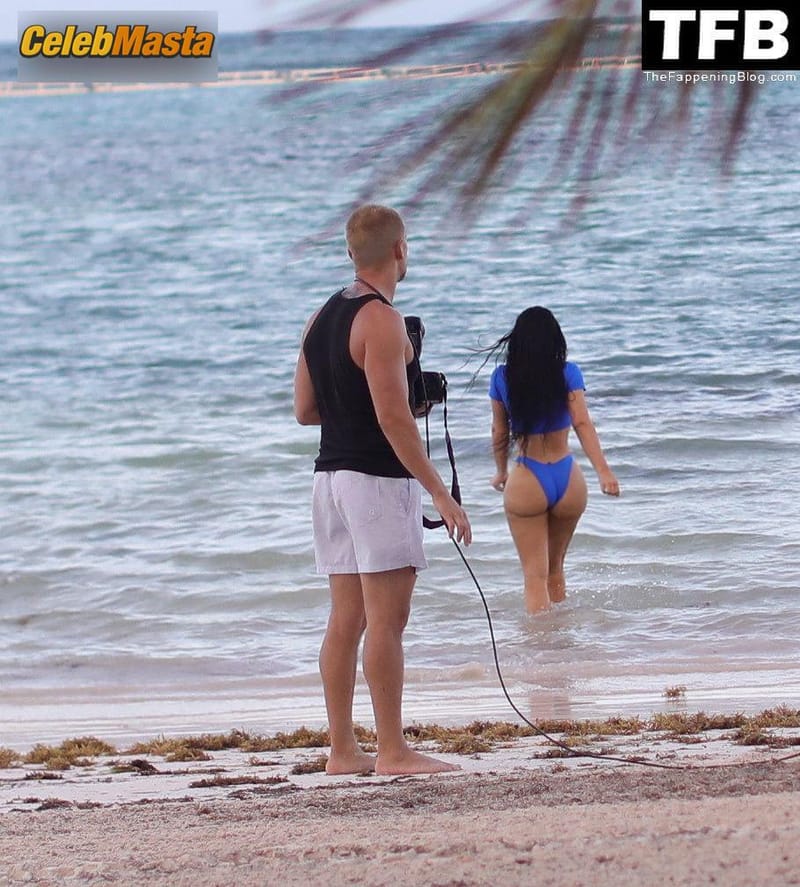 Kim Kardashian Sexy Seen Showing Off Her Sensational Curves On the Beach During A Photoshoot photo 1