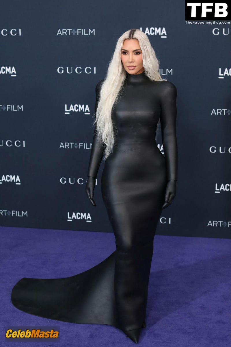 Kim Kardashian Sexy Seen Flaunting Her Hot Curves Wearing A Leather Dress At The Annual LACMA Art And Film Gala In Los Angeles Photo Gallery photo 1