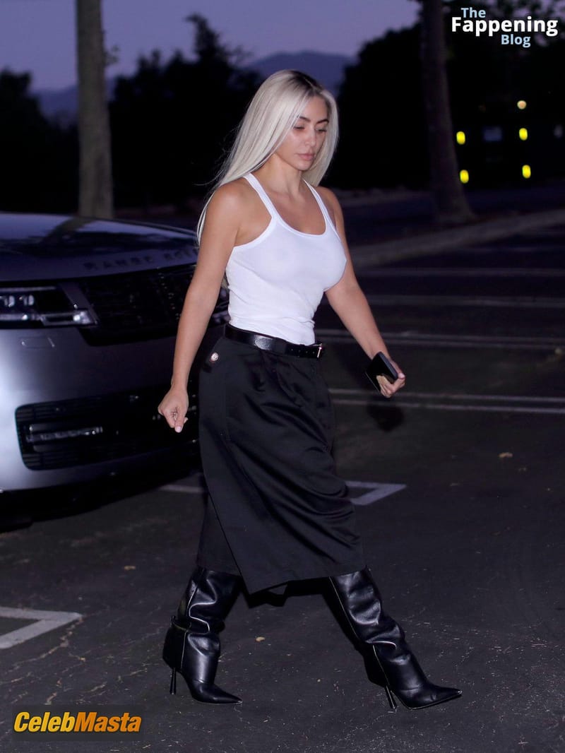 Kim Kardashian Sexy Spotted Flashing Her Hot Boobs Wearing A Sheer Top In Los Angeles Photo Gallery photo 1