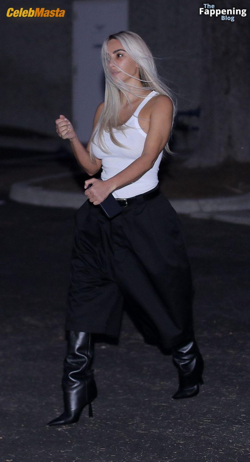 Kim Kardashian Sexy Spotted Flashing Her Hot Boobs Wearing A Sheer Top In Los Angeles Photo Gallery photo 2