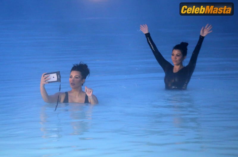 Kim Kardashian Sexy Wearing A Swimsuit in Iceland Photo Gallery photo 1