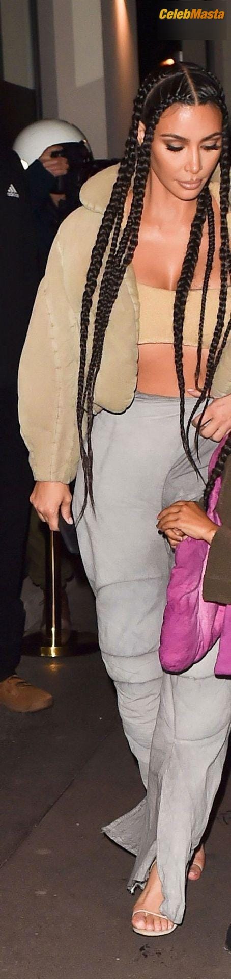 Kim Kardashian arrives at the Kanye West after-party with daughter North West and sister Kourtney Kardashian in Paris Photo Gallery photo 1