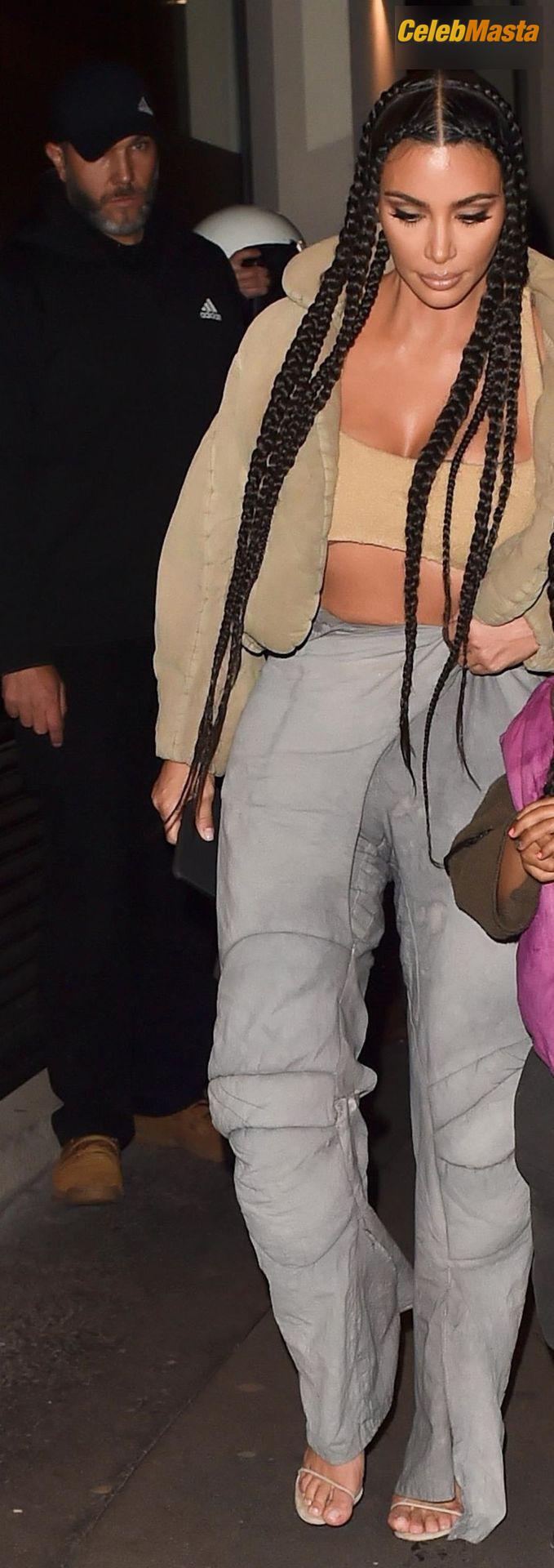 Kim Kardashian arrives at the Kanye West after-party with daughter North West and sister Kourtney Kardashian in Paris Photo Gallery photo 3
