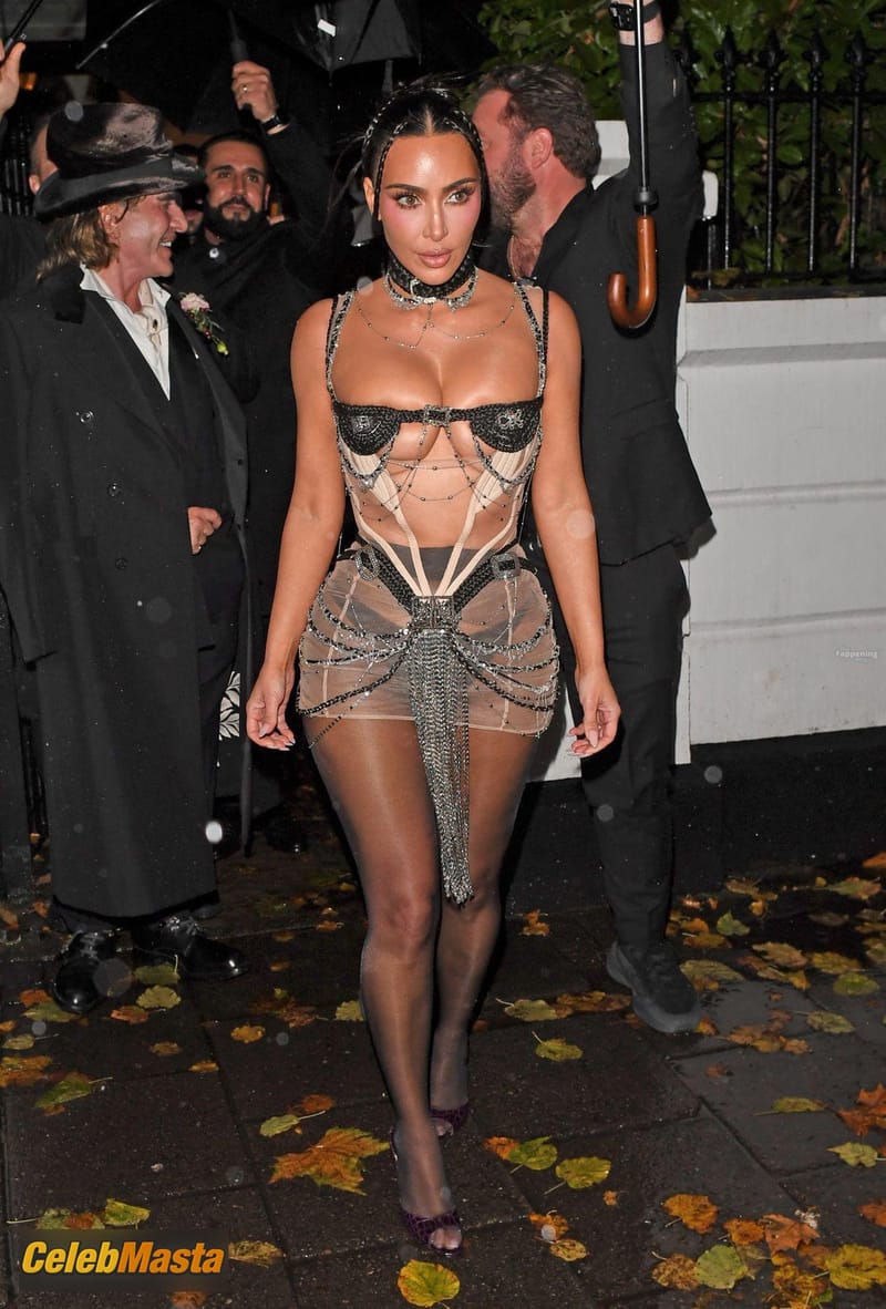 Kim Kardashian Sexy Stuns In A Slutty Sheer Outfit As She Celebrates Her 45th Birthday In London Photo Gallery photo 1