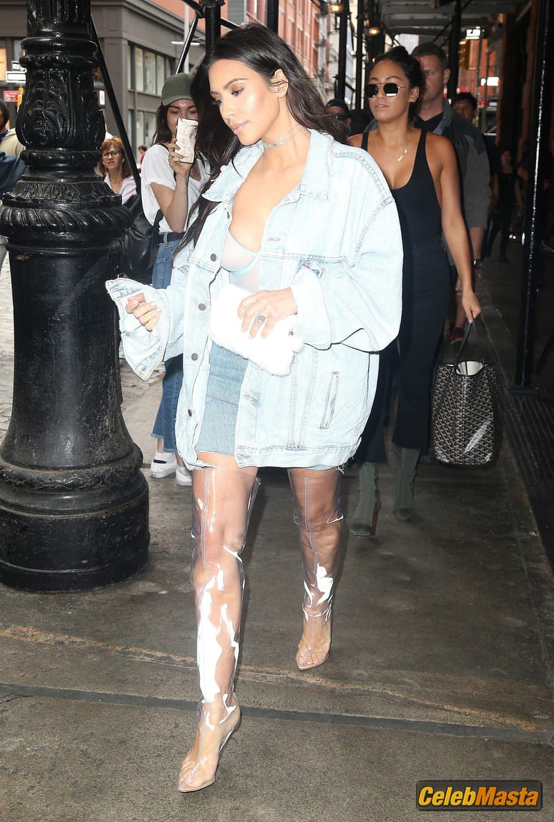 Kim Kardashian Steps Out in A Sheer Bra in New York Photo Gallery photo 2