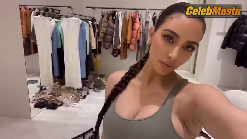 Kim Kardashian West walks through SKIMS Stretch Rib Collection photo 1