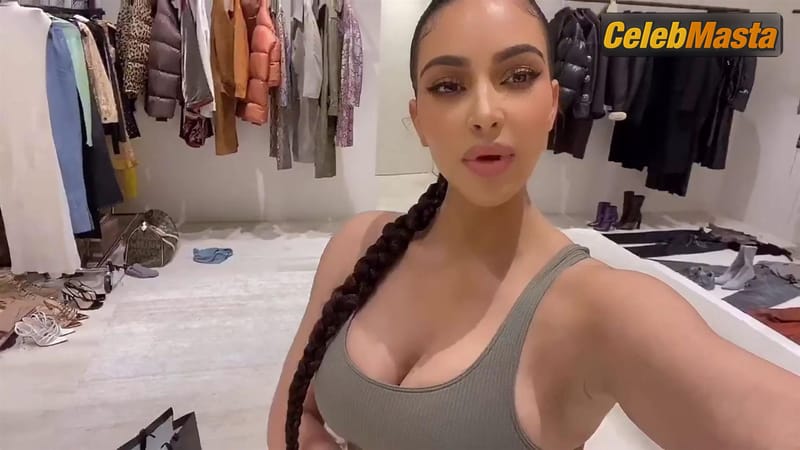 Kim Kardashian West walks through SKIMS Stretch Rib Collection photo 3