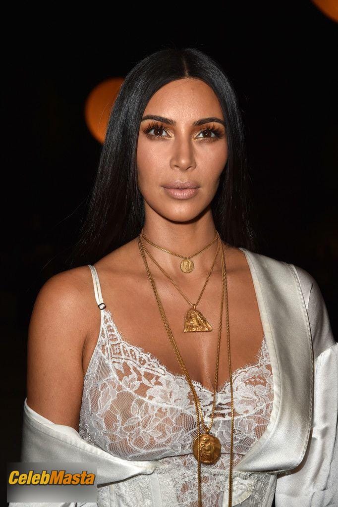 Kim Kardashian Wears White Lace Underwear at the Givenchy Show Photo Gallery photo 3