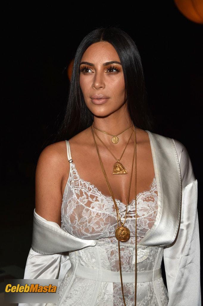 Kim Kardashian Wears White Lace Underwear at the Givenchy Show Photo Gallery photo 4