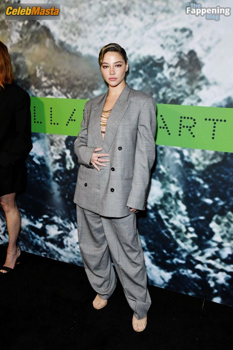 Madelyn Cline Sexy Flaunts Her Hot Cleavage at the Stella McCartney X Adidas Party in Los Angeles Photo Gallery photo 1