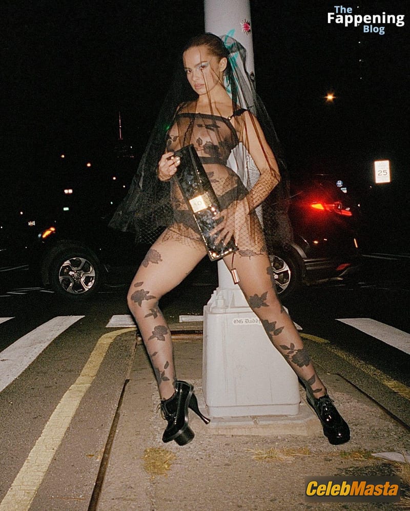 Addison Rae Sexy Photos Flashing Her Hot Tits And Thong In A Slutty See-Through Outfit photo 2