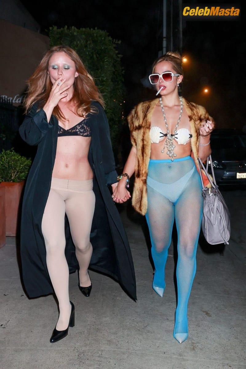 Addison Rae Sexy Flashes Her Hot Undies And Legs Wearing A Sultry Sheer Fishnets At Giorgio Baldi In Santa Monica Photo Gallery photo 3