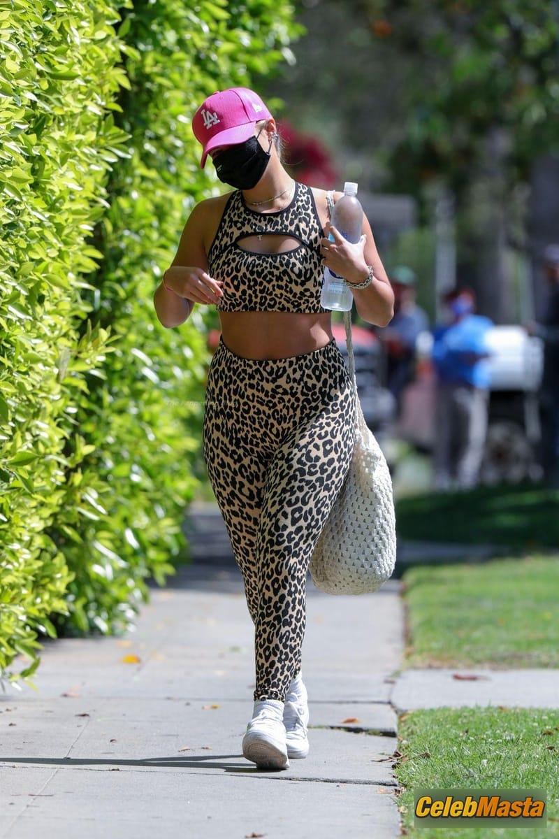 Addison Rae Sexy Heads To Pilates Session In A Leopard Print Outfit In LA Photo Gallery photo 2