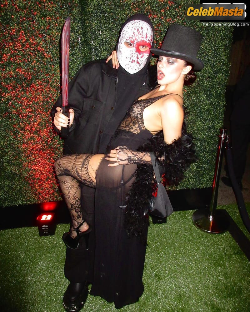 Addison Rae Sexy Poses Flashing Her Tits Wearing A See-Through Halloween Costume On Social Media Photo Gallery photo 4